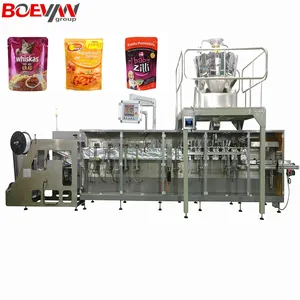 Machine <span class=keywords><strong>d</strong></span>'emballage automatique pour sachets à fermeture éclair, fruits secs, amandes, grains de café, noix de cajou, baies de goji noires, sachets debout - Product Image 1