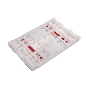 กล่องเก็บผักผลไม้ตาข่ายแบบพับได้พร้อมที่จับตะกร้าเก็บผักผลไม้พลาสติกพลาสติกขนาดเล็ก-5L 600x400 X220มม - Product Image 2