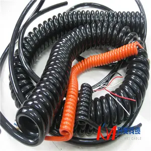 Outdoor Ultraviolet Resistant 12 Core * 1.5 Spiral Cable Wire Lighting Telescopic Spring Cable for Vehicles