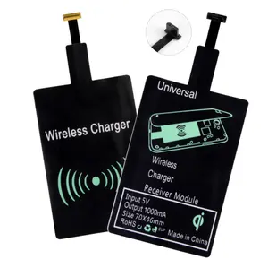 Universal Qi Wireless Charger Receiver Pad สำหรับ iPhone 6 6 s 7 8 สำหรับ Android Micro USB ประเภท - c