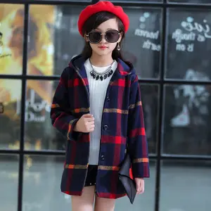 패션 성격 키즈 모직 자켓 고품질 어린이 소녀 자켓