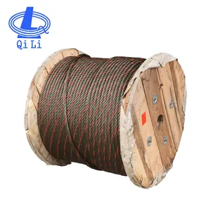 Painted Galvanized steel wire rope price marine cable 6x36 wire rope hoist 16mm