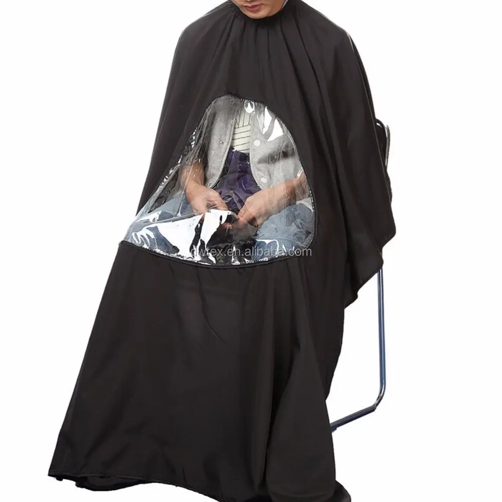 Professional design haircutting salon custom printed customized coloring water-proof polyester L146 x W110cm hair cutting capes