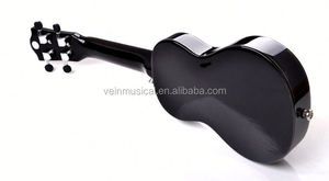 <span class=keywords><strong>Ukulele</strong></span> <span class=keywords><strong>Soprano</strong></span> Nero Lucido con Corpo Sottile, Vendita all'Ingrosso - Product Image 3