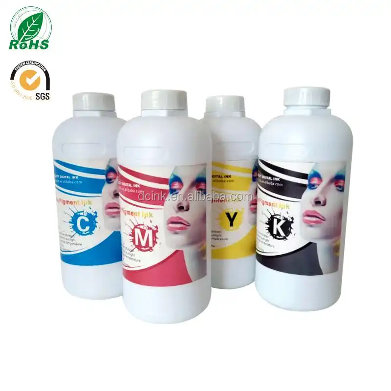 CMYK-tinta textil blanca, Comparable con pretratamiento de tinta Dupont DTG
