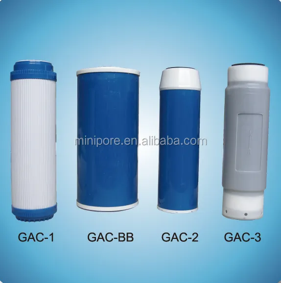 Tempurung kelapa karbon aktif granular air filter cartridge gac-10