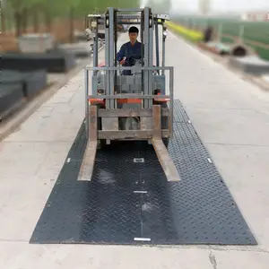 Alfombrillas de plástico para el suelo, equipo pesado de protección temporal para caminos