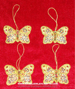 Indian Christmas Tree Ornaments Butterfly Design - Product Image 1