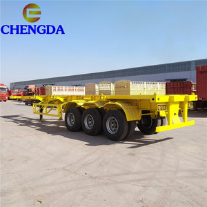 CIMC Chất Lượng Chengda Thương Hiệu 40ft Tri-trục Container Skeleton Semitrailer Trong Xe Tải Bán Trailer - Product Image 4