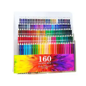 High Quality 160 Assorted Oily Colored Pencils Set for Adult Coloring Book, Artwork Etc. (Custom Packing)