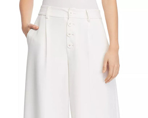 ODM OEM Service Logo personalizzato New Fashion Ladies lino in cotone <span class=keywords><strong>pantaloni</strong></span> <span class=keywords><strong>bianchi</strong></span> <span class=keywords><strong>pantaloni</strong></span> larghi larghi per <span class=keywords><strong>donna</strong></span> - Product Image 2