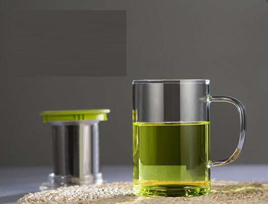 12oz--15oz Heat Resistant Glass Tea Mugs Glass Tea Cups With Infuser