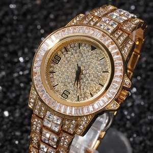 <span class=keywords><strong>Orologi</strong></span> Firmati Iced Out <span class=keywords><strong>di</strong></span> Alta Qualità per <span class=keywords><strong>Uomo</strong></span> Hip Hop Oro Bling Bling da Polso - Product Image 3