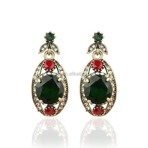 Fashion Eyes Shaped Three-Piece Necklace Earrings Ring Set Jodha Akbar Jewelry Set Wholesale