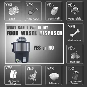 Dengshang Garbage Disposals Food Waste Disposer Stainless Steel Food Waste To Fertilizer Machine