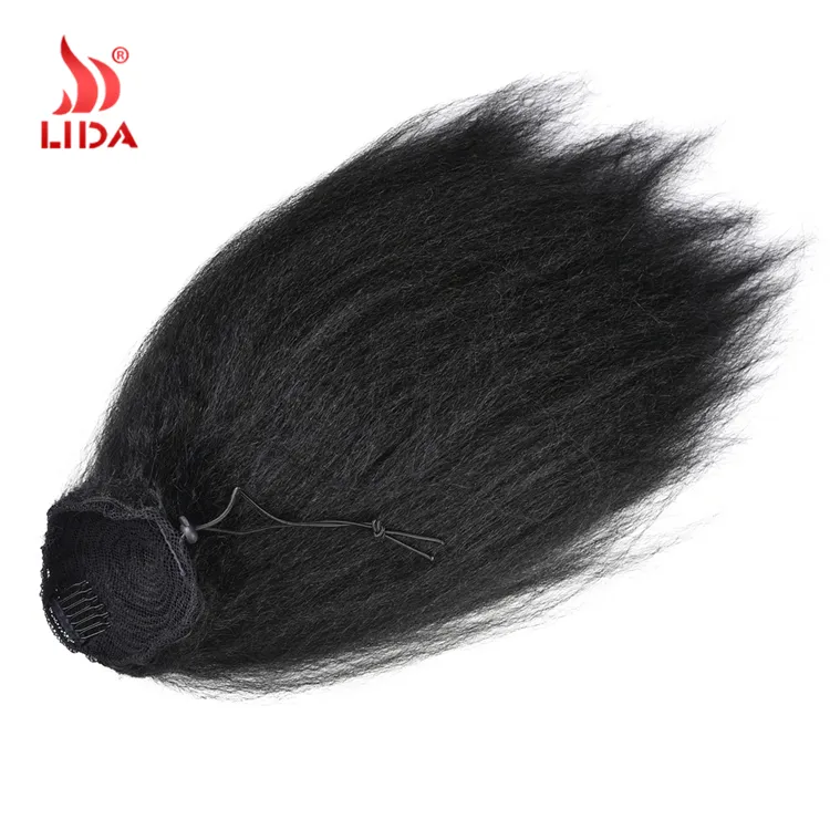 Lida सिंथेटिक गांठदार सीधे चोटी बाल विस्तार 18-24 "drawstring गांठदार बाल चोटी