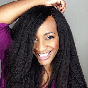 Non transformés vierge 18 pouces crépus droite 100% indien remy de cheveux humains pleine <span class=keywords><strong>perruque</strong></span> de lacet - Product Image 3