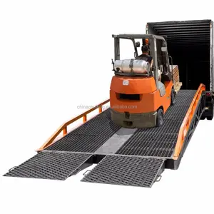 Hydraulic Container unloading equipment/forklift container mobile loading dock ramps