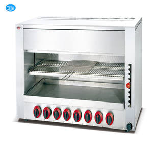 Fornitura di fabbrica di nuovo Gas commerciale <span class=keywords><strong>salamandra</strong></span> a infrarossi 8 bruciatore piano da banco in acciaio inox per ristoranti Hotel industrie - Product Image 1