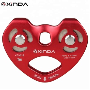 Polea Doble de Aluminio XINDA 27kN con Certificación CE y Rodamiento de Bolas, Duradera, para Escalada Casual y Turística al Aire Libre - Product Image 2