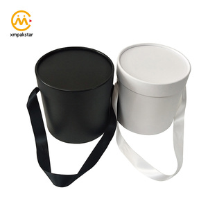 Chất Lượng Tốt Nhất Biểu Tượng Tùy Chỉnh Kích Thước Lớn Màu Đen Ribbon Hoa Bao Bì Vòng Hat Hộp Quà Tặng Với Xử Lý - Product Image 4