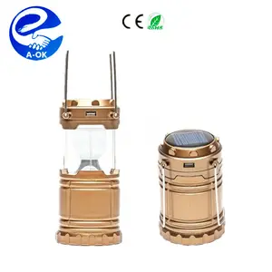 LED high-brightness USB charger portable lantern rechargeable DC powered solar LED camping light