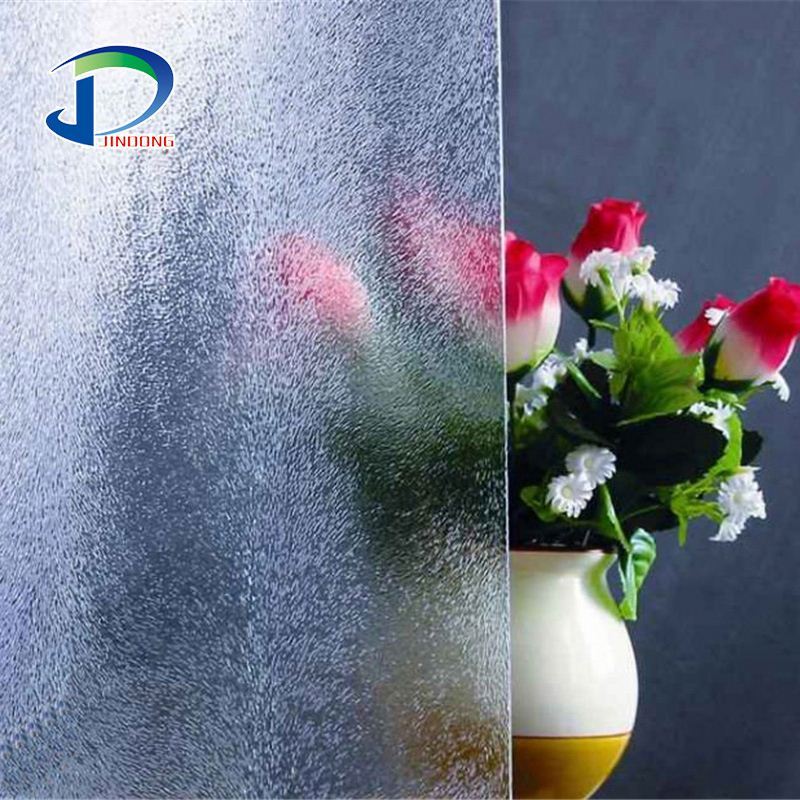 4mm clear flora karatachi figured patterned glass price