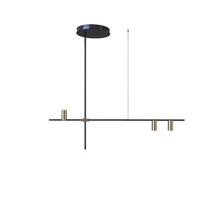 Simple Moderne Or Finition Fer Pièces Conception Lustre Spot Lumière Pendentif Lampe E26 110 v pour Salle D'exposition Villa - Product Image 6