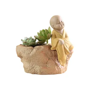 Desktop-Dekoration Figur Little Monk Bonsai Töpfe Großhandel