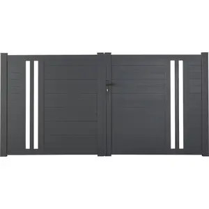 Porte principale en aluminium pour maison moderne, design de mur gonflable