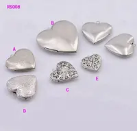 Factory Cheap Eco-friendly Heart Shape Charms Stainless Steel Photo Frame Kids Pendant