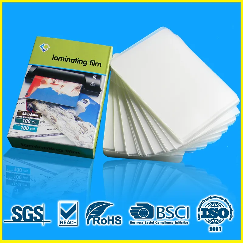 Hot sale A4 PET EVA LAMINATING POUCH FILM Factory Manufacture High Quality Water proof