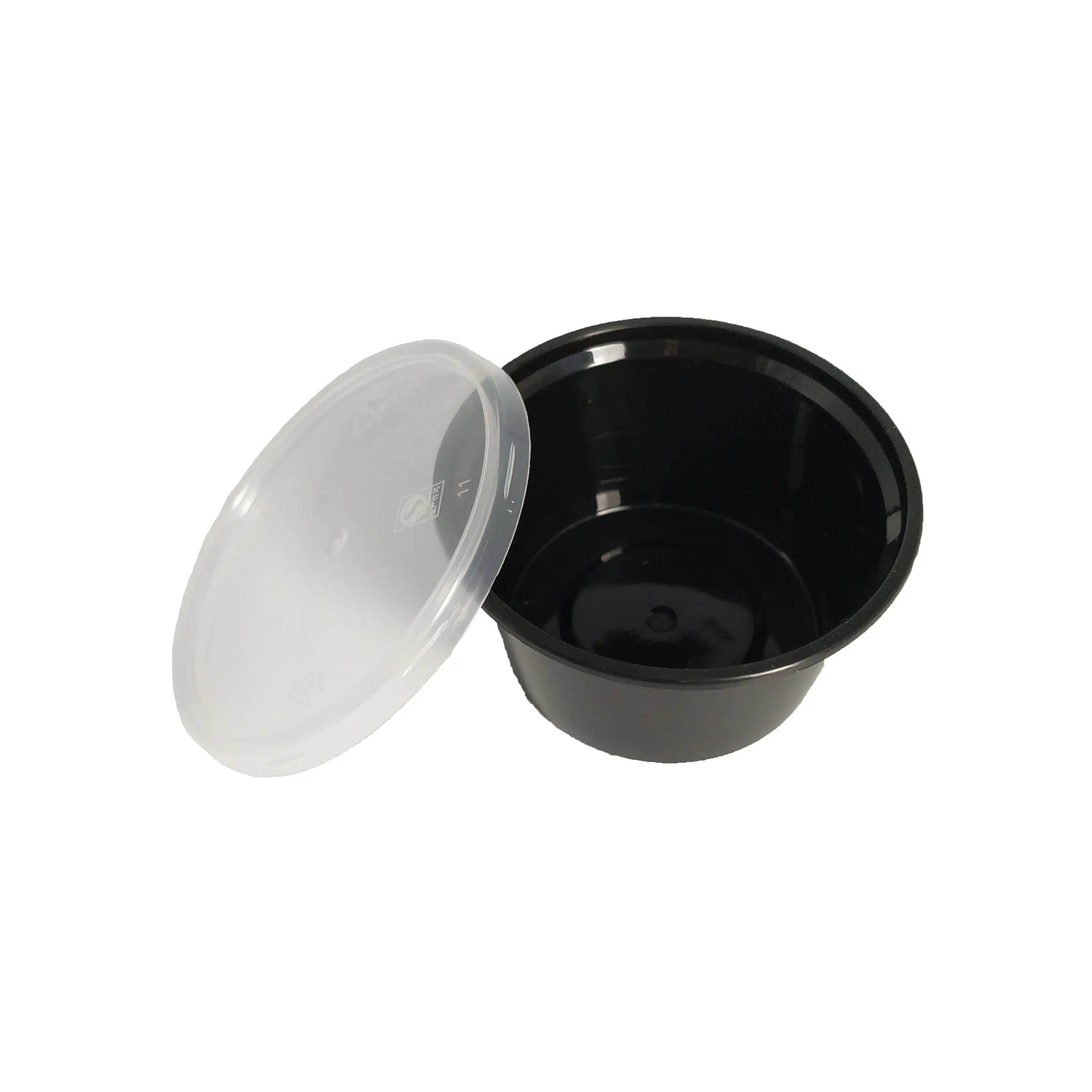 4oz Small Disposable Plastic PP Round Container Saucer 100ml Plastic Container With Lid Food