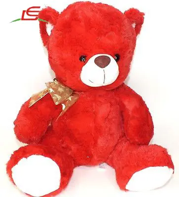 Roter Teddybär Plüsch Kuscheltier Spielzeug fabrik Plüsch tier 11 "Hohe Spielzeug puppe