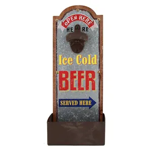 Vintage Style Beer Shaped Wall Bottle Opener Wall Mounted Bottle Openers