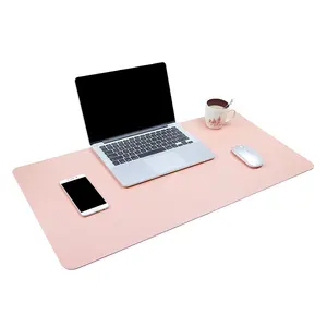 Hot Jual Cepat Pengiriman Pink Menggunakan Kulit Desain Mouse Komputer Desk Pad