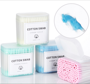 Bourgeons de <span class=keywords><strong>coton</strong></span> avec <span class=keywords><strong>tige</strong></span> en papier dans une boîte carrée - Product Image 4
