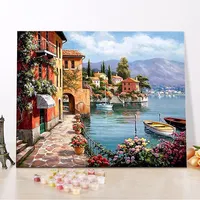Картина по номерам Чарующий гавань масляные картины на холсте с деревянной рамкой