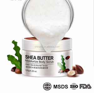 almendra/manteca de karité orgánica cuidado de la piel limpieza profunda para blanquear Hidratante Corporal exfoliante OEM/ODM - Product Image 3