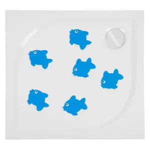 2023 EN71 Bathtub Protection Anti-Slip PVC Fish Mini Anti Mildew Bath Mat with Suction Cups