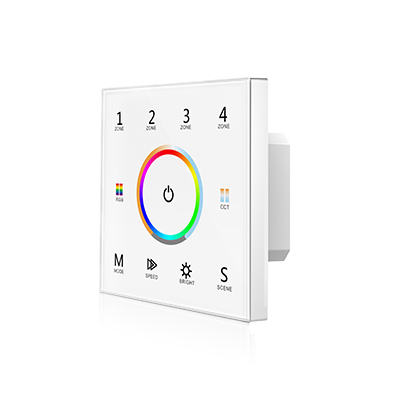 SKYDANCE T15 100-240VAC RGB+CCT 4 Zones DMX512 Master + RF2.4g Wireless Wall Control DMX Controller