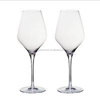 Verres à vin de table de mariage en cristal transparent de luxe avec design moderne en PC