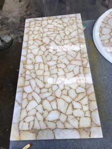 Mờ trắng tinh thể đá thạch anh cho tủ bếp <span class=keywords><strong>Countertop</strong></span> & Bàn Tops Granite bảng - Product Image 6