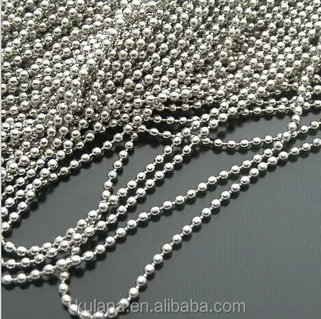 2.4mm dicke Stainless Steel Ball Chain perlen kette für halskette machen.