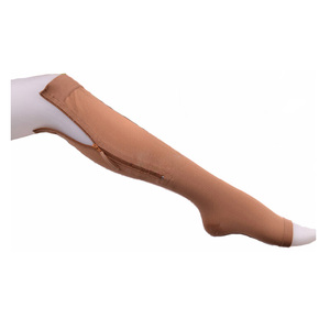 <span class=keywords><strong>Medias</strong></span> de compresión médica para venas varicosas hasta la rodilla de color sólido con cremallera para venta al por mayor - Product Image 3