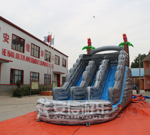 Tobogán Acuático Inflable Personalizado de 20 Pies con Piscina, Diseño de Roca Gris, Hecho en China - Product Image 5