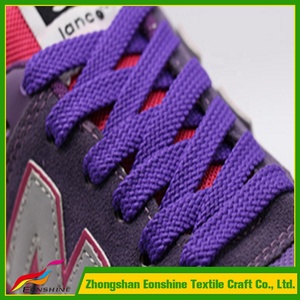 Tali Sepatu Atletik Tahan Lama Warna-warni Polos Tebal Poliester Putih - Product Image 6