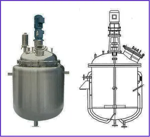 stainless steel high pressure chemical reactor prices with magnetic stirrer agitated tank mixing tank