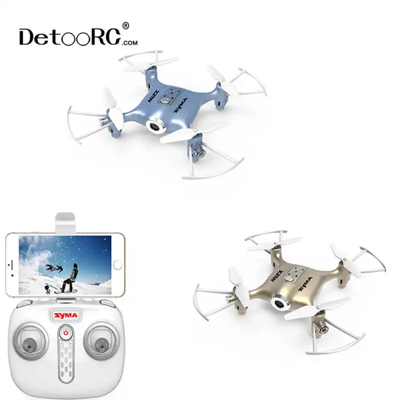 Detoo Mini RC Quadcopter WIFI Drone 720P HD Real-time FPV Pocket Drone SYMA Drone X21W