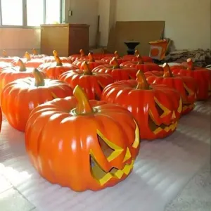 Calabaza grande de fibra de vidrio Suministros para fiestas de Halloween Decoración decoración navideña grande